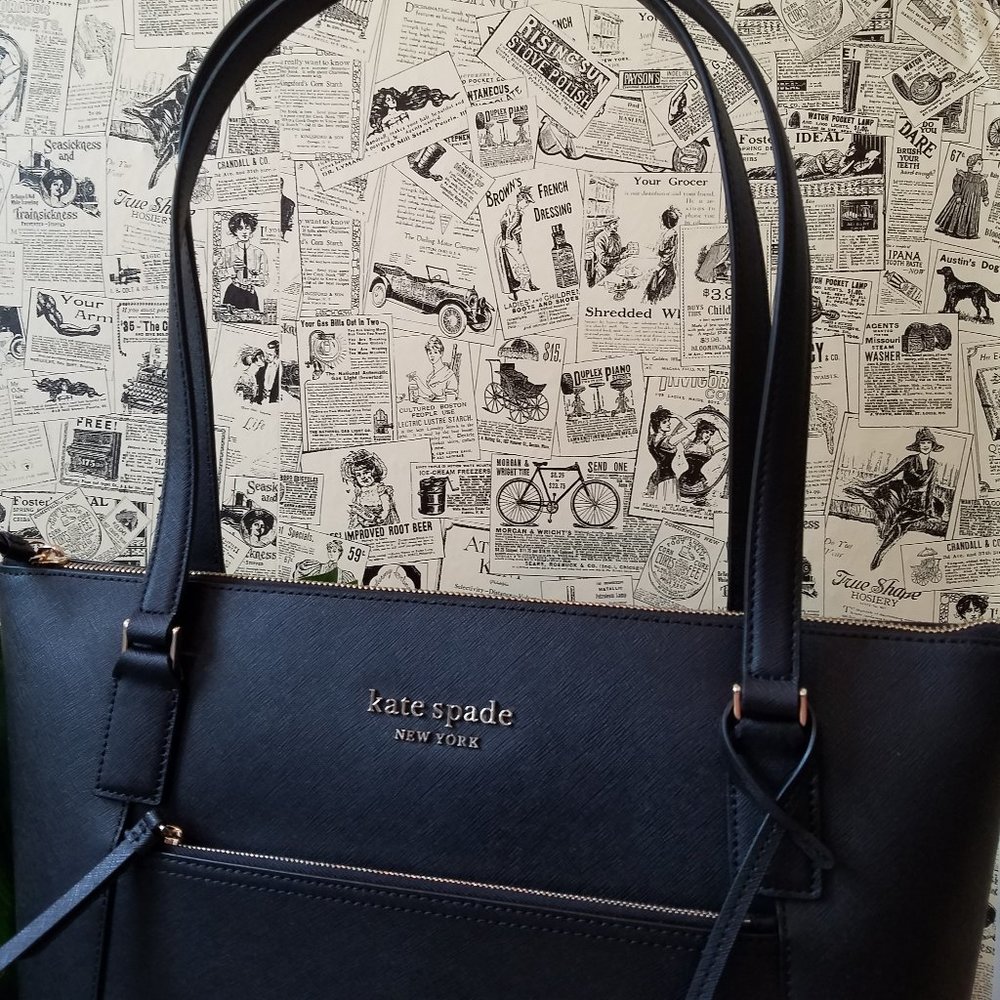 Kate Spade Cameron Large Pocket Tote Black Zipper - Picture 9 of 10